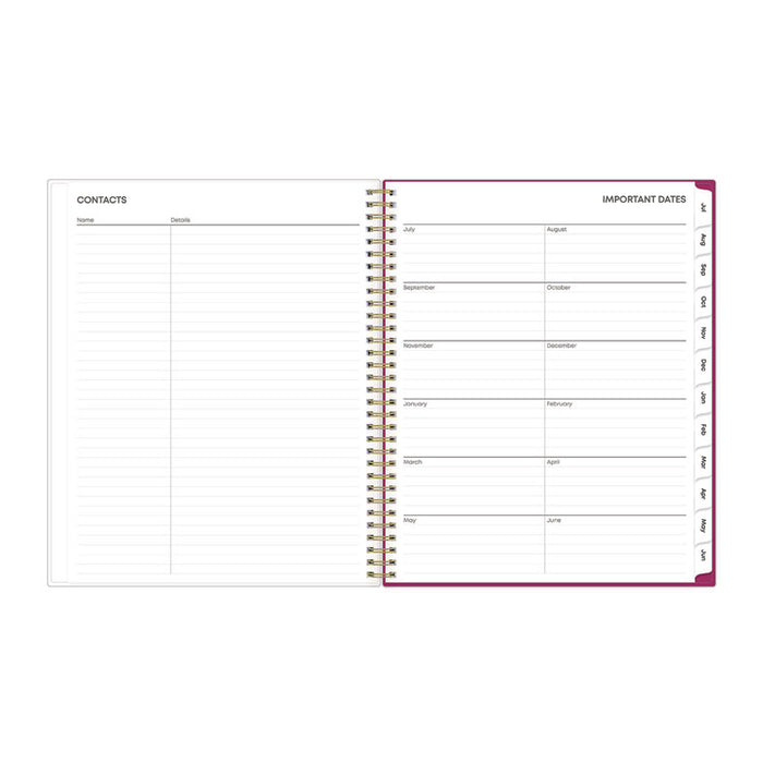 Mahalo Academic Year Create-Your-Own Cover Weekly/Monthly Planner, Floral Artwork, 11 x 8.5, 12-Month (July-June): 2025-2026