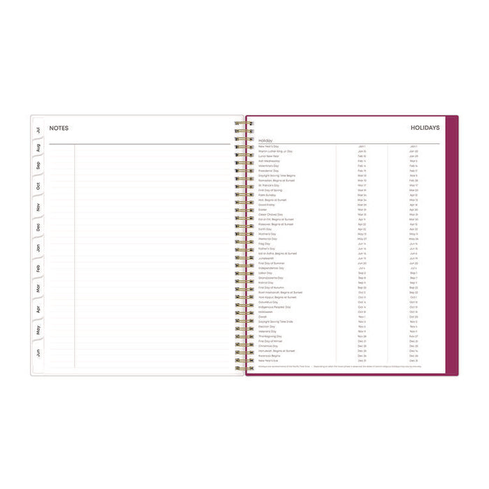 Mahalo Academic Year Create-Your-Own Cover Weekly/Monthly Planner, Floral Artwork, 11 x 8.5, 12-Month (July-June): 2025-2026