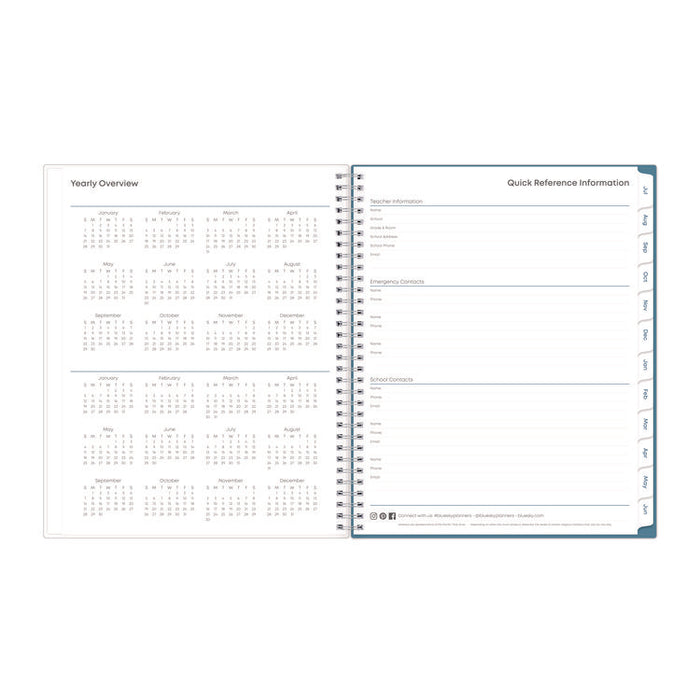 Teacher Dots CYO Cover Weekly/Monthly Lesson Planner, 9 Classes, Multicolor Cover, 11 x 8.5, 12-Month (July-June), 2025-2026