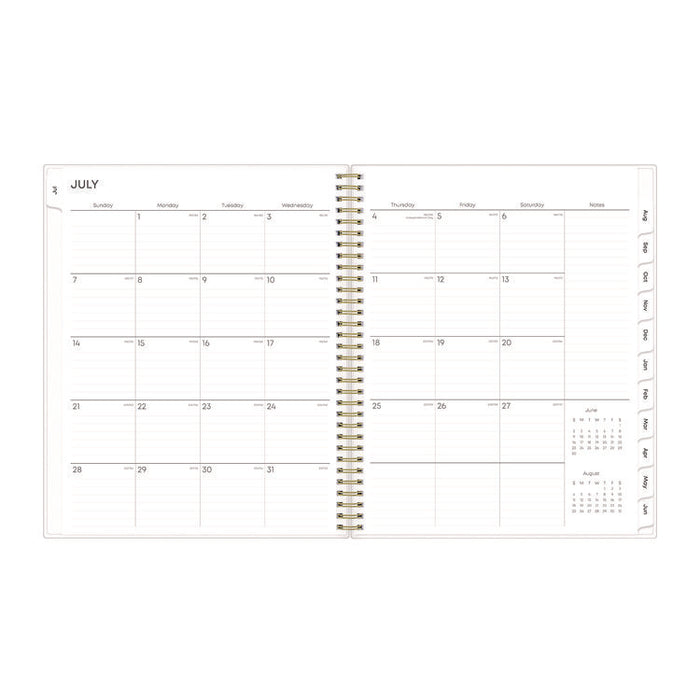 Gemma Academic Year Weekly/Monthly Planner, Geode Artwork, 11 x 8.5, Blue/Purple Cover, 12-Month (July to June): 2025 to 2026