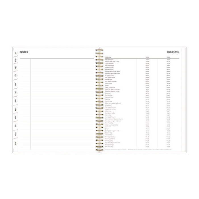 Gemma Academic Year Weekly/Monthly Planner, Geode Artwork, 11 x 8.5, Blue/Purple Cover, 12-Month (July to June): 2025 to 2026