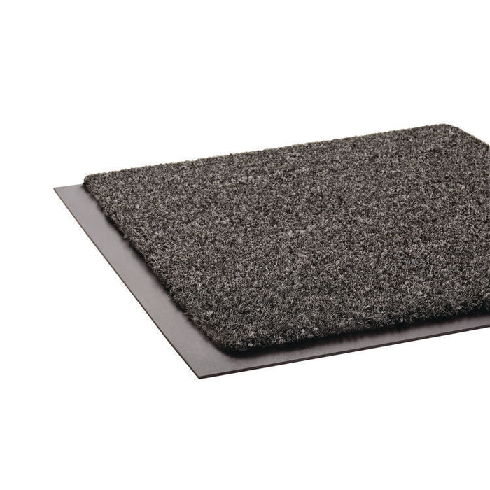 Rely-On Olefin Indoor Wiper Mat, Rectangular, Charcoal Gray Cut Pile Surface, 36" x 48"