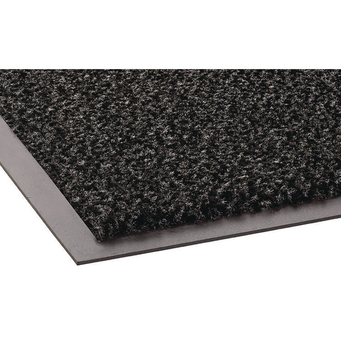 Dust-Star Microfiber Wiper Mat, Rectangular, Charcoal Gray Carpeted Surface, 36" x 10 ft