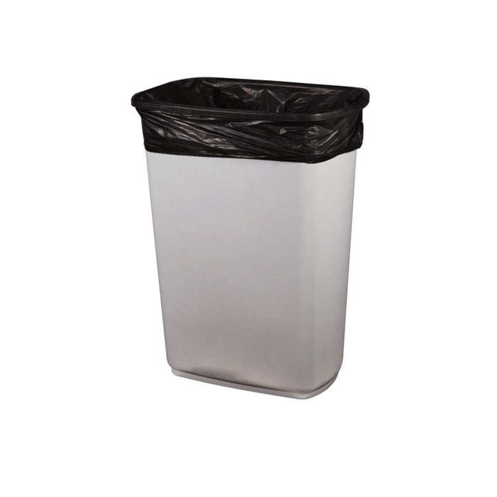 Linear Low-Density Can Liners, 10 gal, 0.55 mil, 24" x 23", Black, Flat Pack, 500/Carton