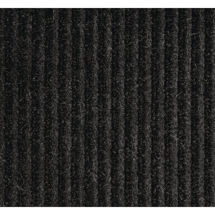 Needle-Rib Wiper/Scraper Mat, Rectangular, Charcoal Gray Ribbed Surface, 36" x 60"