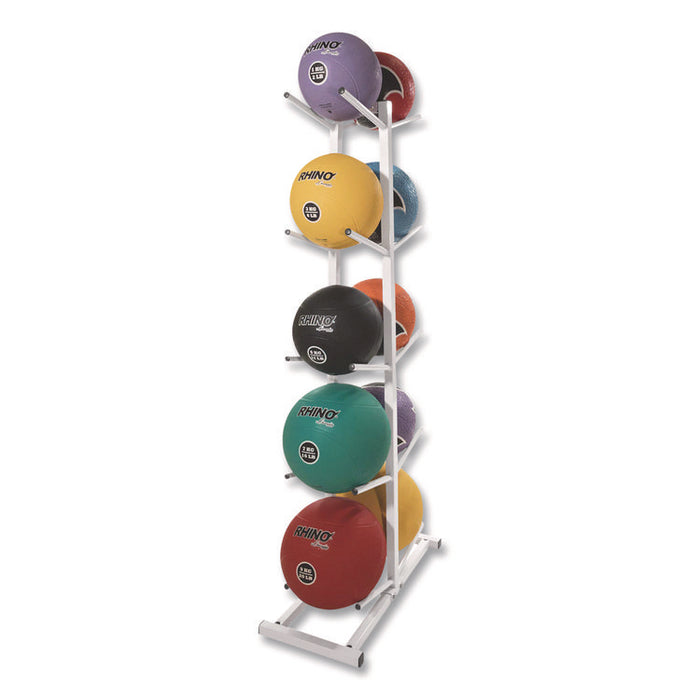 Double Medicine Ball Tree, 12" x 23" x 51", White