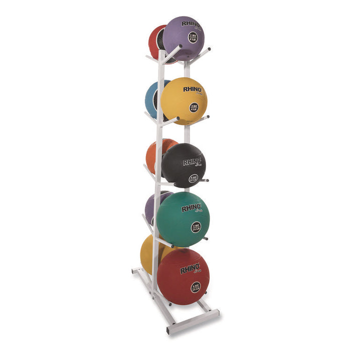 Double Medicine Ball Tree, 12" x 23" x 51", White