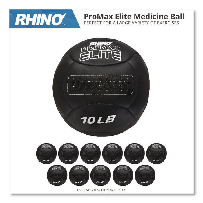 Rhino Promax Elite Medicine Ball, 10 lb, Black