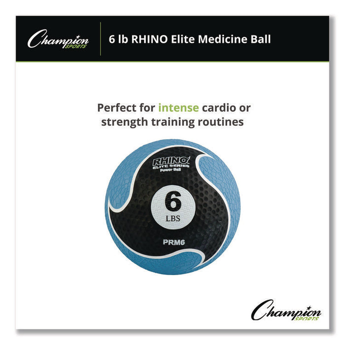 Rhino Elite Medicine Ball, 6 lb, Blue