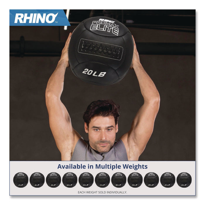 Rhino Promax Elite Medicine Ball, 16 lb, Black
