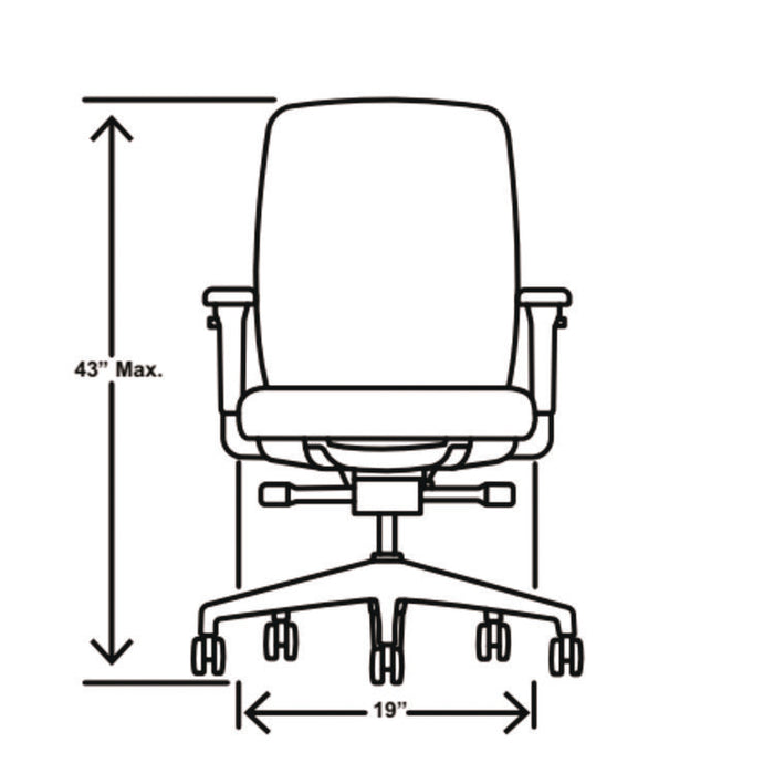 Nucleus Series Recharge Task Chair, 16.63 to 21.13 Seat Height, Frost Seat, Black Back, Black Base