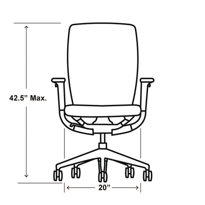 Flexion Mesh Back Task Chair, Supports Up to 300 lb, 14.81" to 19.7" Seat Height, Black/Basalt