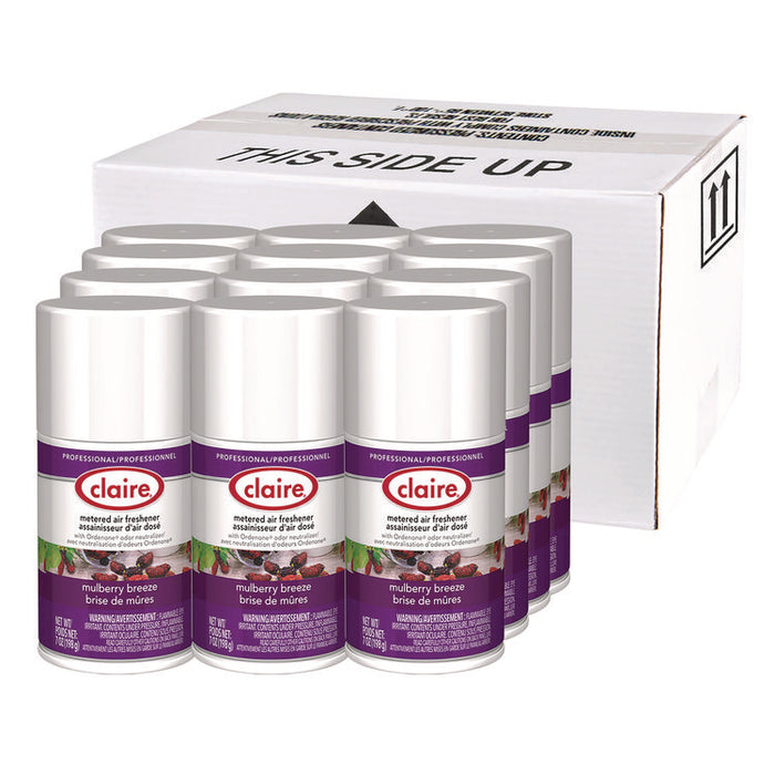 Metered Air Freshener, Mulberry, 7 oz Aerosol Spray, 12/Carton
