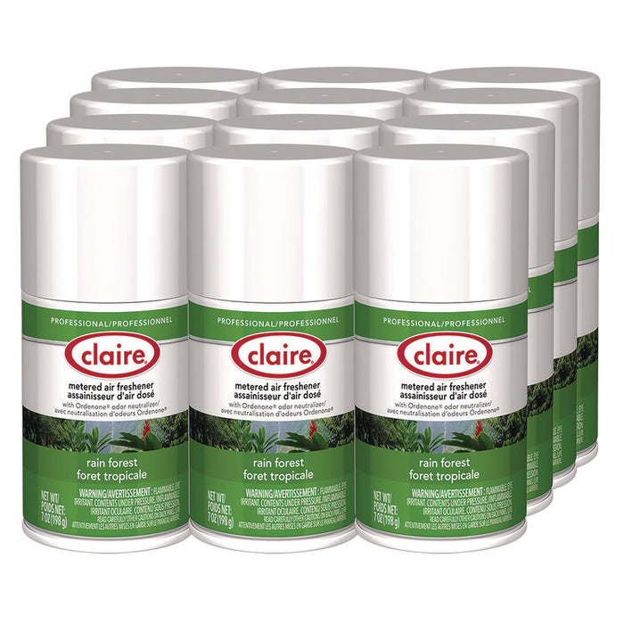 Metered Air Freshener, Rainforest, 11 oz Aerosol Spray, 12/Carton