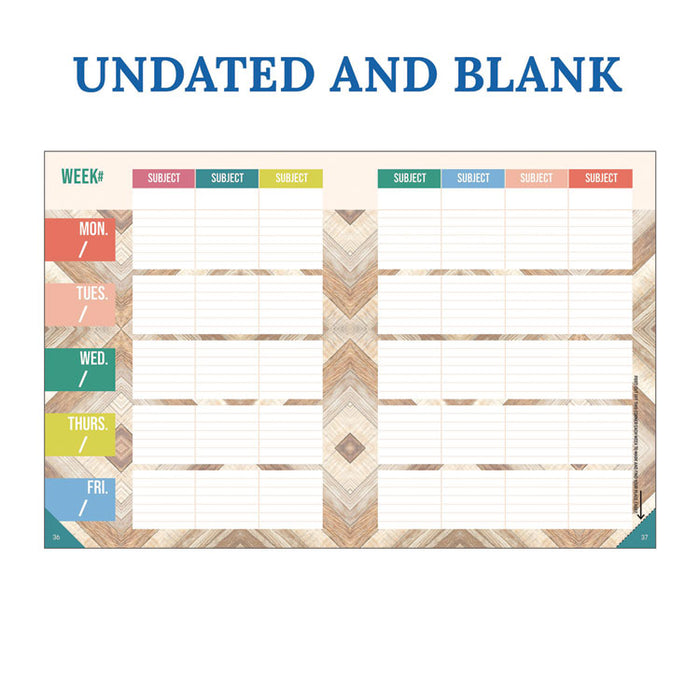 Teacher Planners, Weekly/Monthly, 7 Classes, True to You Artwork, Multicolor Cover, 11 x 8.5 Sheets, 12-Month (July to June)