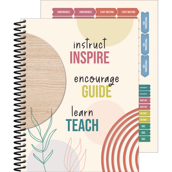 Teacher Planners, Weekly/Monthly, 7 Classes, True to You Artwork, Multicolor Cover, 11 x 8.5 Sheets, 12-Month (July to June)