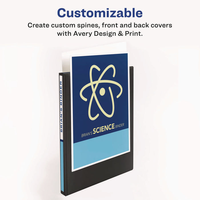 Showcase Economy View Binders with Slant Rings, 3 Rings, 0.5" Capacity, 11 x 8.5, White