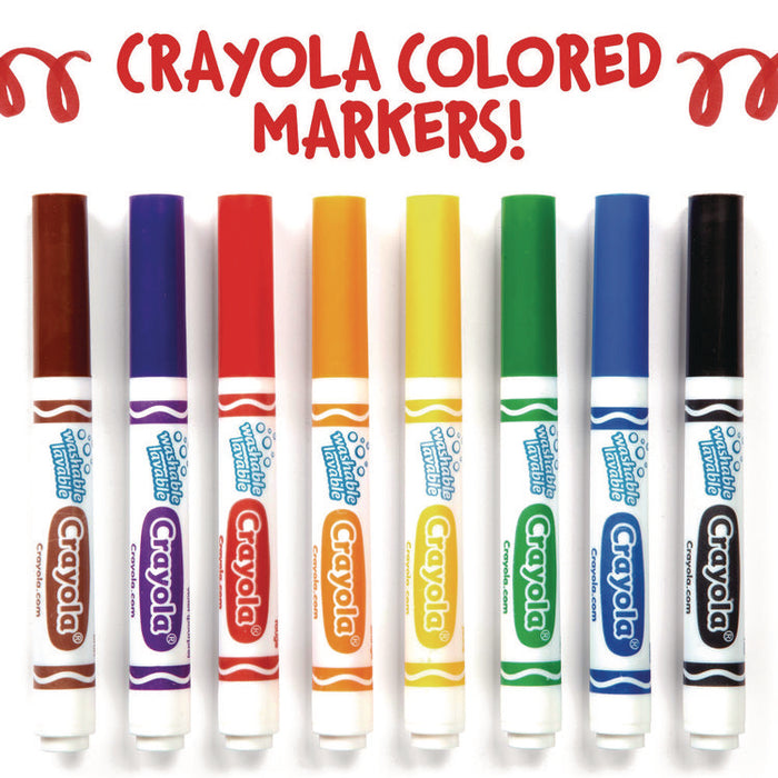 Broad Line Washable Markers, Broad Bullet Tip, Blue, 12/Box