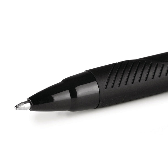 Jetstream Elements Hybrid Gel Pen, Retractable, Medium 1 mm, Black Ink, Translucent Black/Black Barrel, Dozen