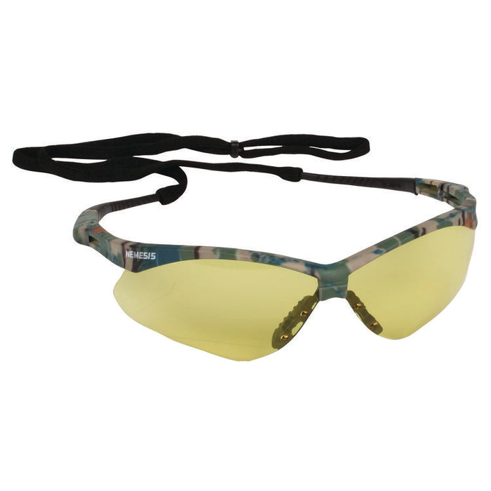 Nemesis Safety Glasses, Camouflage Half Frame, Yellow Dual Lens, 12/Carton