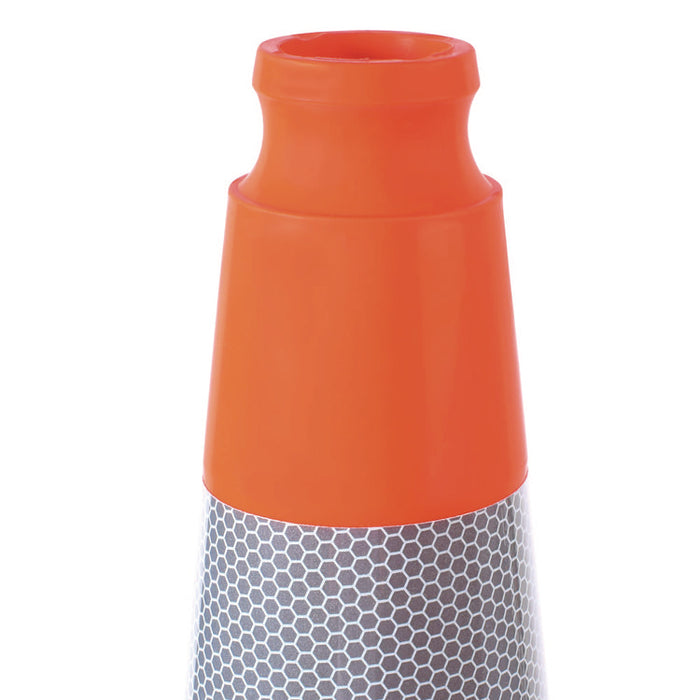 Traffic Cone, 14.5 x 1 x 36, Orange/Silver