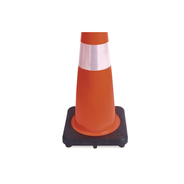 Traffic Cone, 14.5 x 1 x 36, Orange/Silver