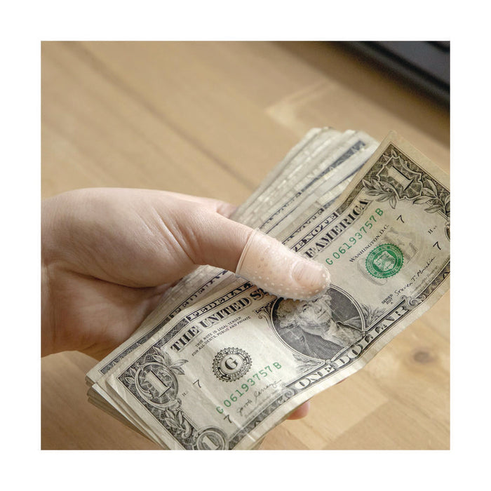 Micro-Gel Fingertips, Size 12, Large, Clear, 12/Pack