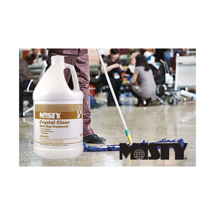 Crystal Clear Dust Mop Treatment, Slightly Fruity Scent, 1 gal Bottle