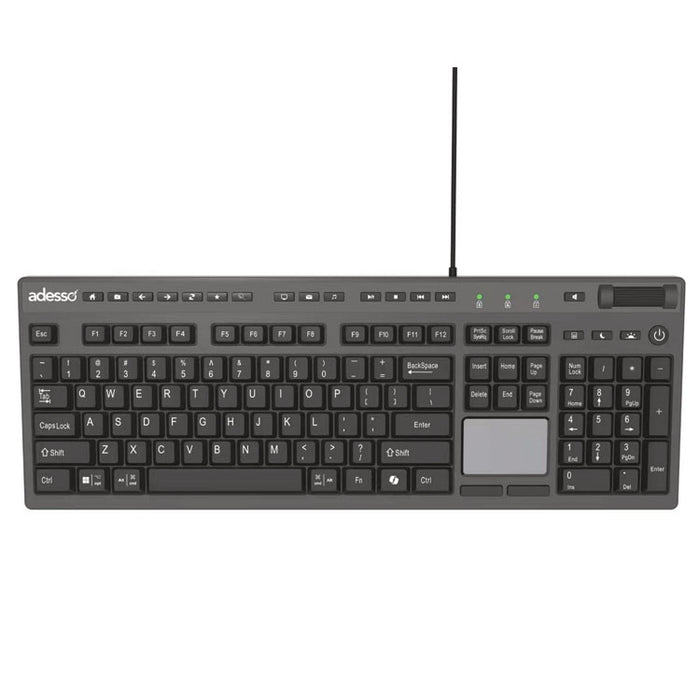 CyberTouch Desktop Keyboard with Touchpad, Black