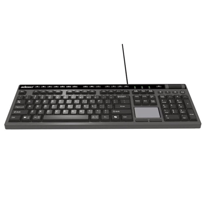 CyberTouch Desktop Keyboard with Touchpad, Black