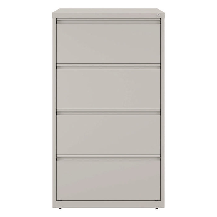 Lateral File, 4 Legal/Letter-Size File Drawers, Light Gray, 30" x 18.62" x 52.5"