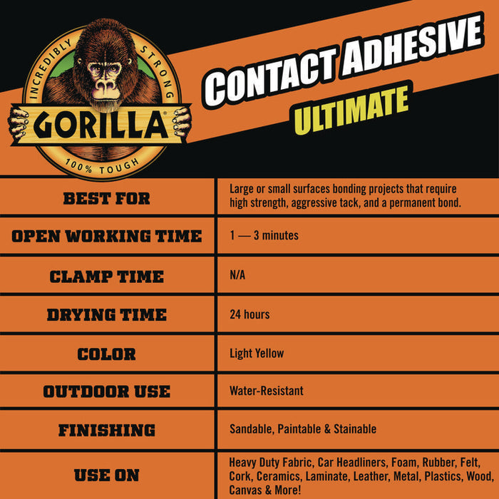 Contact Adhesive Ultimate, 12.2 oz Aerosol Spray, Dries Light Yellow