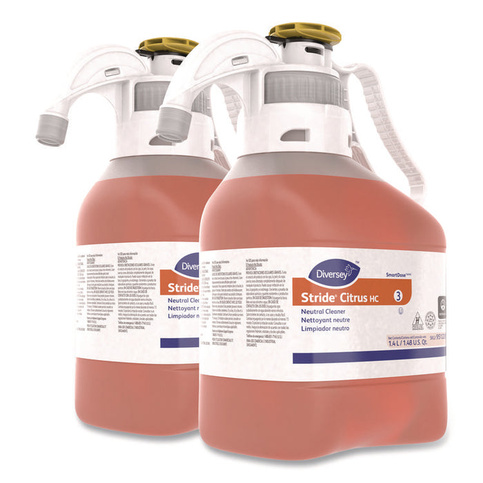 Stride Neutral Cleaner, Citrus Scent, 1.4 L SmartDose, 2/Carton