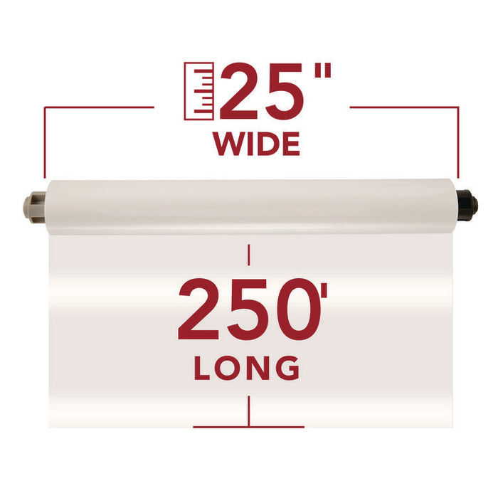 EZload Roll Film, Nap I, 3 mil, 25" x 250 ft, Gloss Clear, 2/Box
