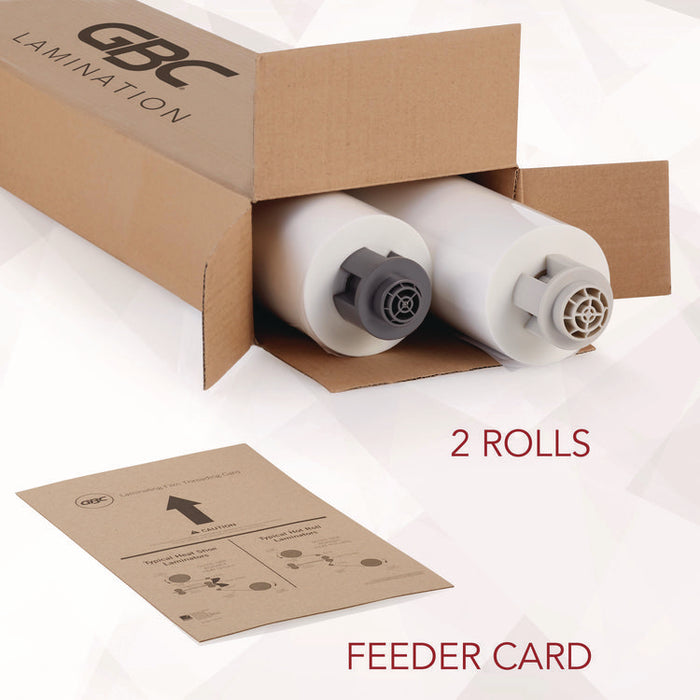 EZload Roll Film, Nap I, 3 mil, 25" x 250 ft, Gloss Clear, 2/Box