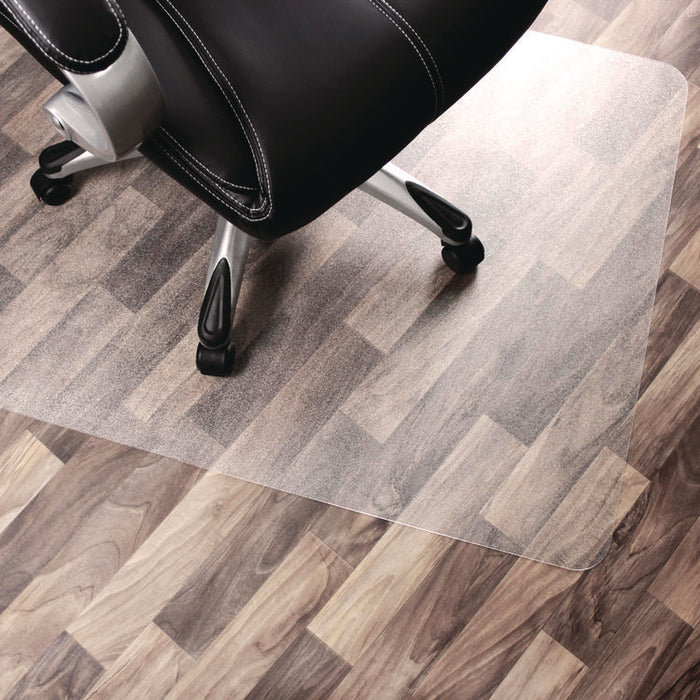 Cleartex Unomat Anti-Slip Polycarbonate Chair Mat for Flat Pile Carpeted and Hard Floors, Rectangular, 35" x 47", Clear