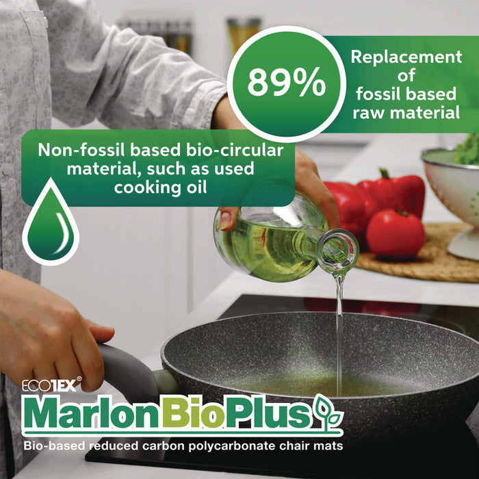 Ecotex Marlon BioPlus Rectangular Polycarbonate Chair Mat for Hard Floors, Rectangular, 29" x 47", Clear