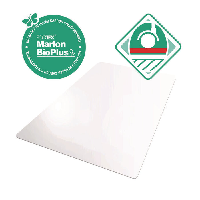 Ecotex Marlon BioPlus Rectangular Polycarbonate Chair Mat for Hard Floors, Rectangular, 45" x 53", Clear