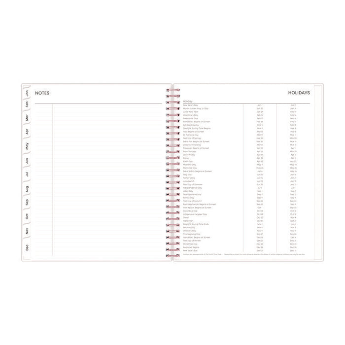 Joselyn Monthly Wirebound Planner, Floral Artwork, 10 x 8, Pink/Peach/Black Cover, 12-Month (Jan to Dec): 2026