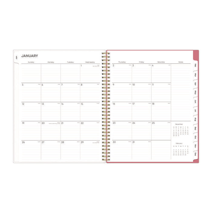 Fly By Frosted Weekly/Monthly Planner, Butterflies Artwork, 11 x 8.5, Blush/Pink Cover, 12-Month (Jan to Dec): 2026