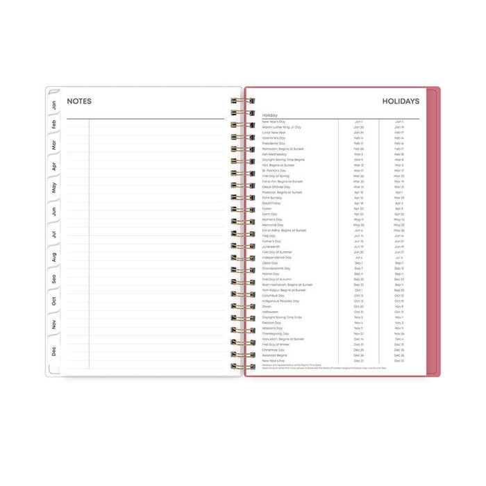 Fly By Frosted Weekly/Monthly Planner, Butterflies Artwork, 8 x 5, Blush/Pink Cover, 12-Month (Jan to Dec): 2026