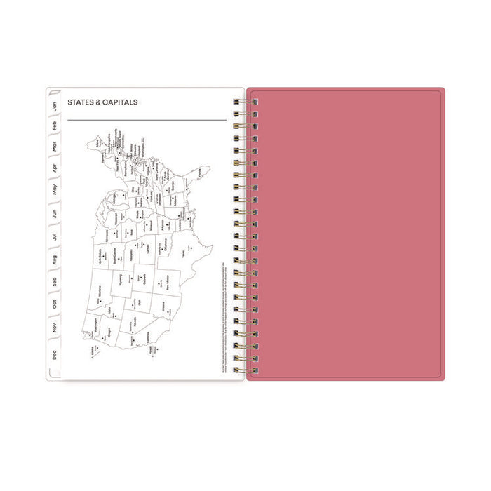 Fly By Frosted Weekly/Monthly Planner, Butterflies Artwork, 8 x 5, Blush/Pink Cover, 12-Month (Jan to Dec): 2026