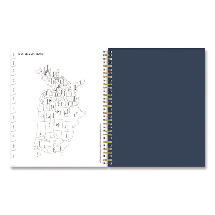Ashlyn Weekly/Monthly Planner, Floral Artwork, 11 x 8.5, Navy/Multicolor Cover, 12-Month (Jan to Dec): 2026