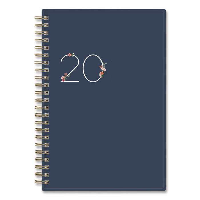 Ashlyn Weekly/Monthly Planner, Floral Artwork, 8 x 5, Navy/Multicolor Cover, 12-Month (Jan to Dec): 2026