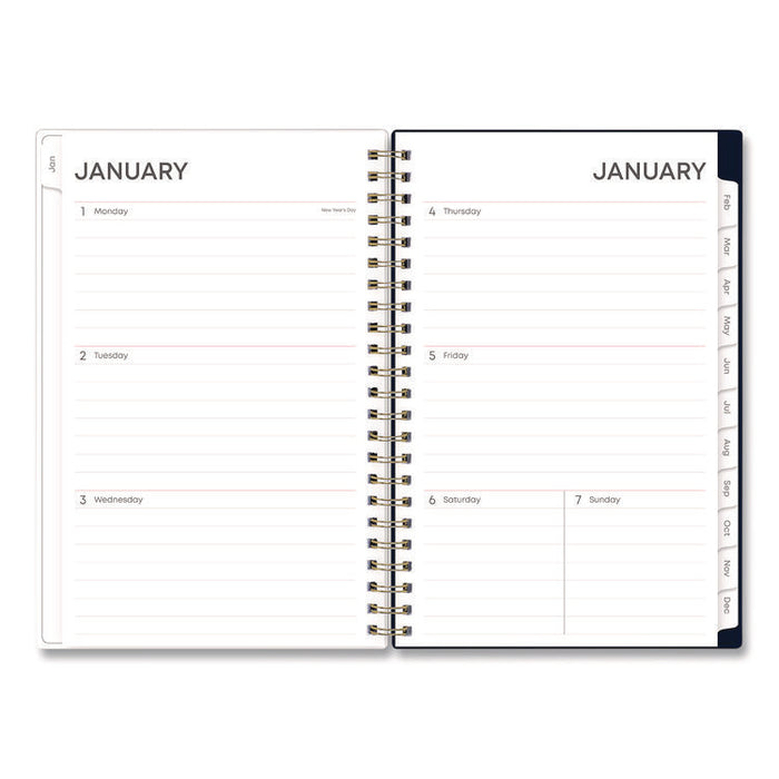 Ashlyn Weekly/Monthly Planner, Floral Artwork, 8 x 5, Navy/Multicolor Cover, 12-Month (Jan to Dec): 2026