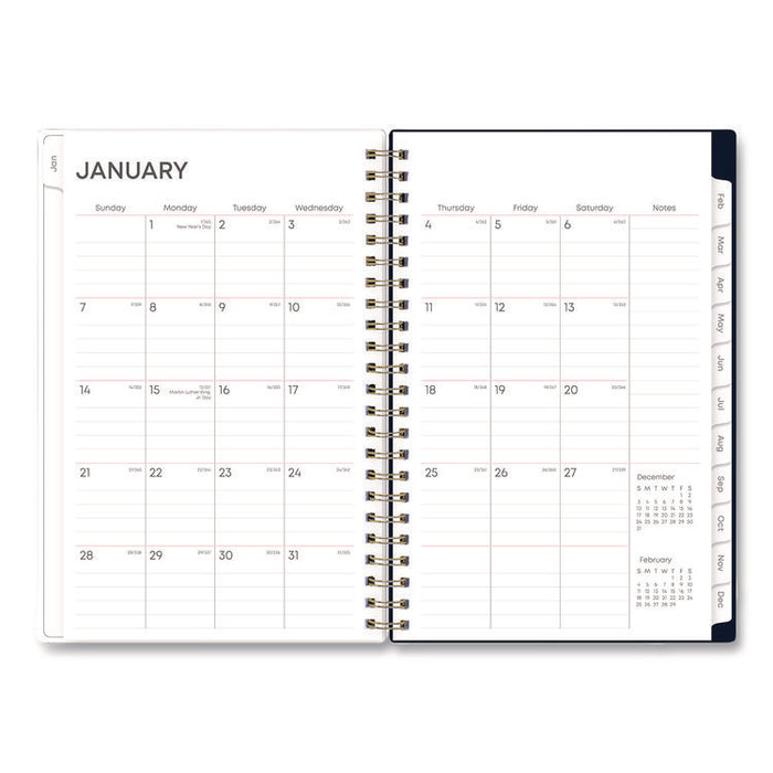 Ashlyn Weekly/Monthly Planner, Floral Artwork, 8 x 5, Navy/Multicolor Cover, 12-Month (Jan to Dec): 2026