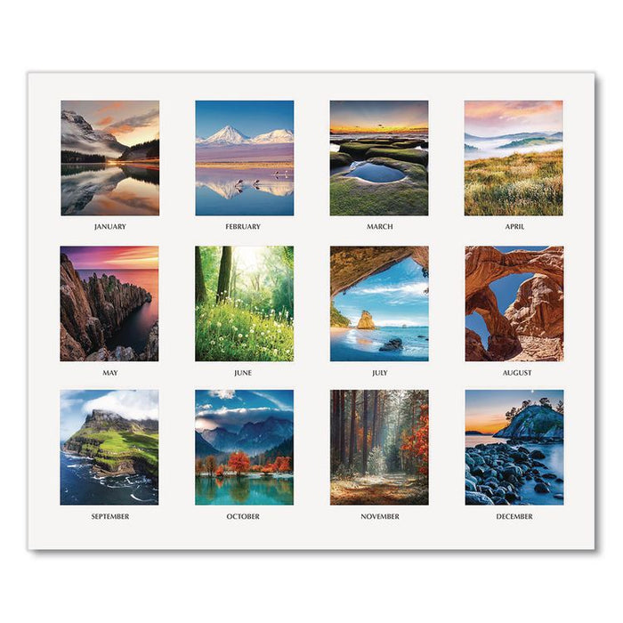 Earthscapes Scenic Desk Pad Calendar, Scenic Photos, 18.5 x 13, White Sheets, Black Binding/Corners,12-Month (Jan-Dec): 2026