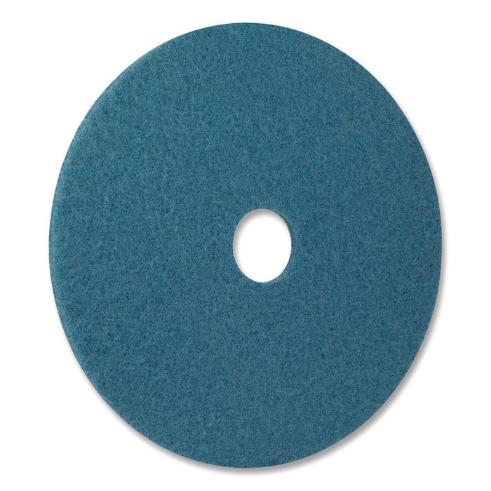 Cleaner Pad, 20" Diameter, Blue, 5/Carton