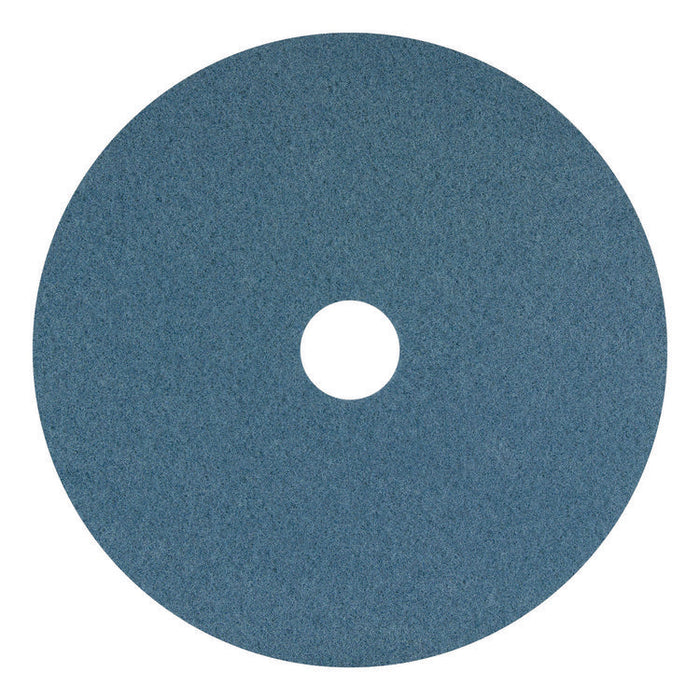 Cleaner Pad, 20" Diameter, Blue, 5/Carton