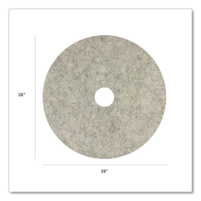 Combo Burnishing Pad, 28" Diameter, Gray, 5/Carton